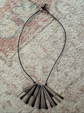 New! J.Jill Statement Black and Silver Pendant Necklace!